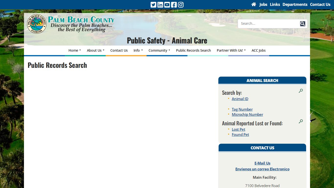 Public Safety - Animal Care Public Records Search - Palm Beach County ...