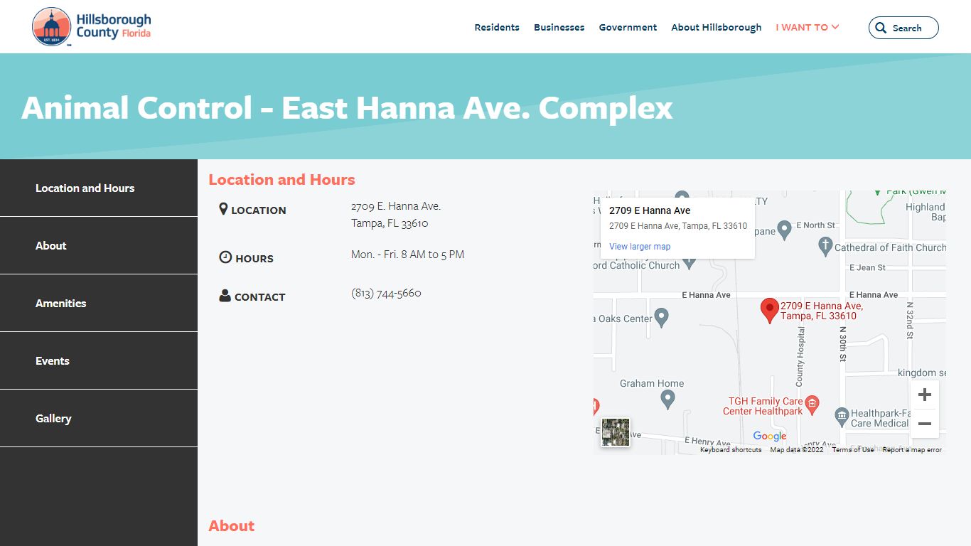 Hillsborough County - Animal Control - East Hanna Ave. Complex